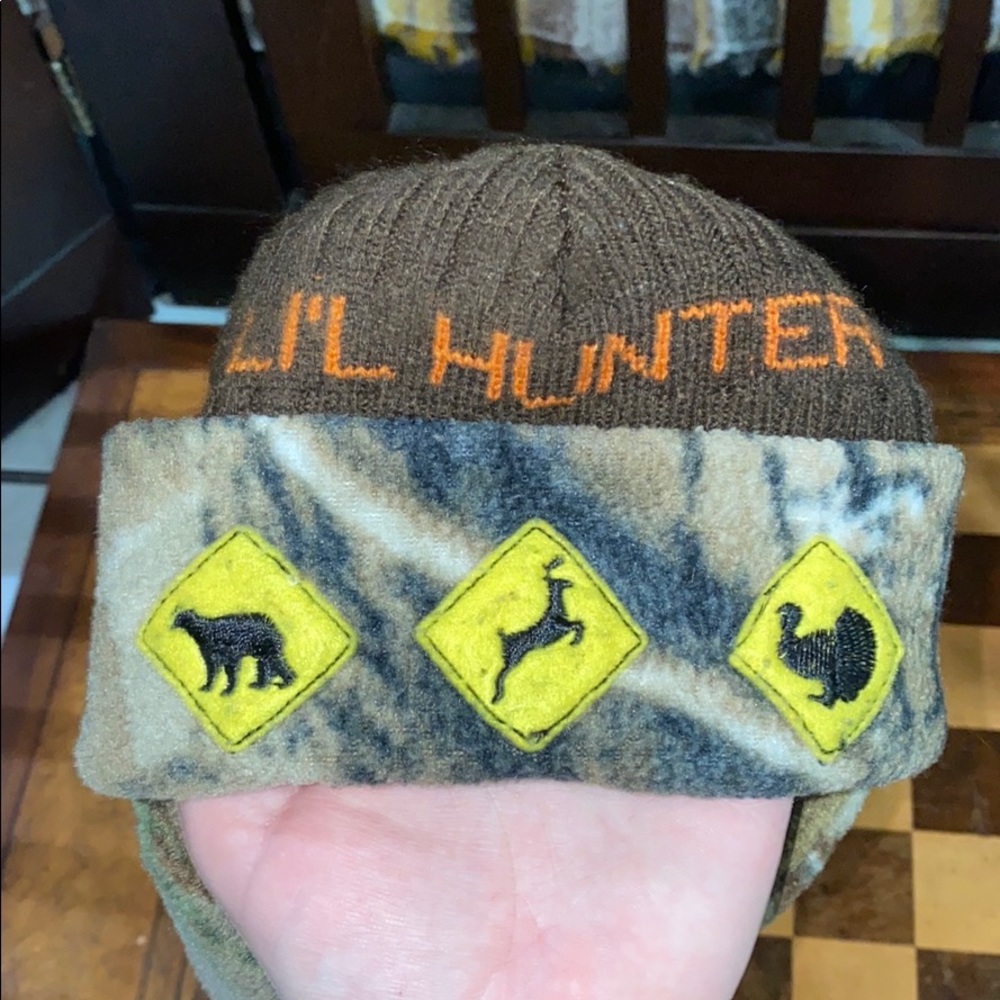 Infant-toddler winter fleece hunting hat